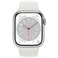 Смарт-годинник Apple Watch Series 8 GPS + Cellular 45mm Silver Aluminum Case w. White S. Band - S/M (MP4Q3) 