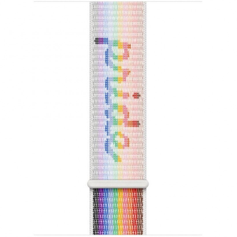 Смарт-годинник Apple Watch Series 8 GPS + Cellular 45mm Silver Aluminum Case w. Pride Edition Sport Loop (MP513 + MN6L3)  Фото №2