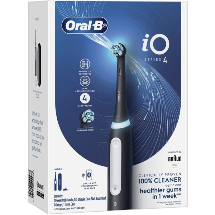 Електрична зубна щітка Oral-B iO Series 4 Matt Black  Фото №6