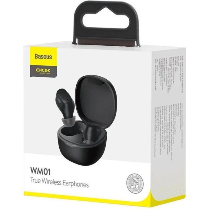 Навушники TWS Baseus Encok WM01 Black (NGWM01-01)  Фото №3
