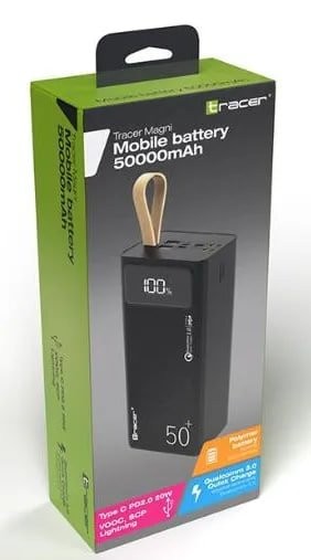 Зовнішній акумулятор (павербанк) Tracer Magni 50000mAh QC 3.0, PD 20W, SCP, Vooc (TRABAT47063)  Фото №1