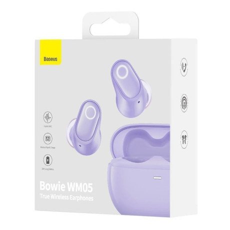 Наушники TWS Baseus Bowie WM05 Purple (NGTW000105)  Фото №3
