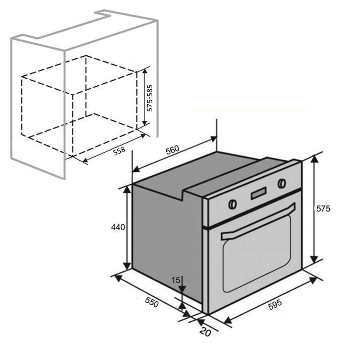 Духова шафа електрична Ventolux BRISTOL 6 MT (BK/X)  Фото №0