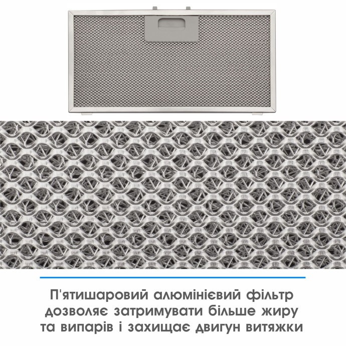 Витяжка вбудована Eleyus GEMINI 1200 LED 52 BL  Фото №6