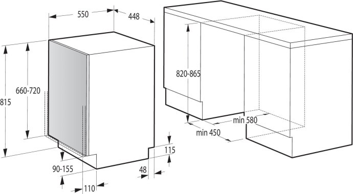 Вбудована посудомийна машина Gorenje GV520E10  Фото №3