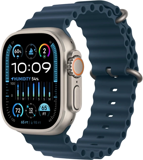 Смарт-часы Apple Watch Ultra 2 GPS + Cellular 49mm Titanium Case with Blue Ocean Band (MREG3)  Фото №2