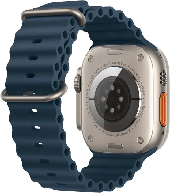 Смарт-часы Apple Watch Ultra 2 GPS + Cellular 49mm Titanium Case with Blue Ocean Band (MREG3)  Фото №4