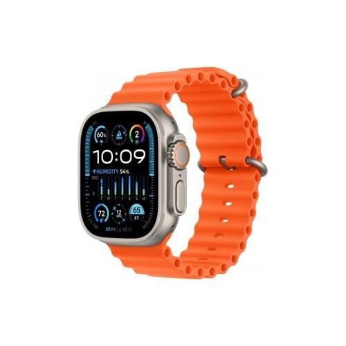 Смарт-часы Apple Watch Ultra 2 GPS + Cellular 49mm Titanium Case with Orange Ocean Band (MREH3)