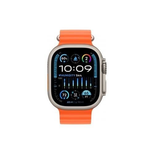 Смарт-часы Apple Watch Ultra 2 GPS + Cellular 49mm Titanium Case with Orange Ocean Band (MREH3)  Фото №0