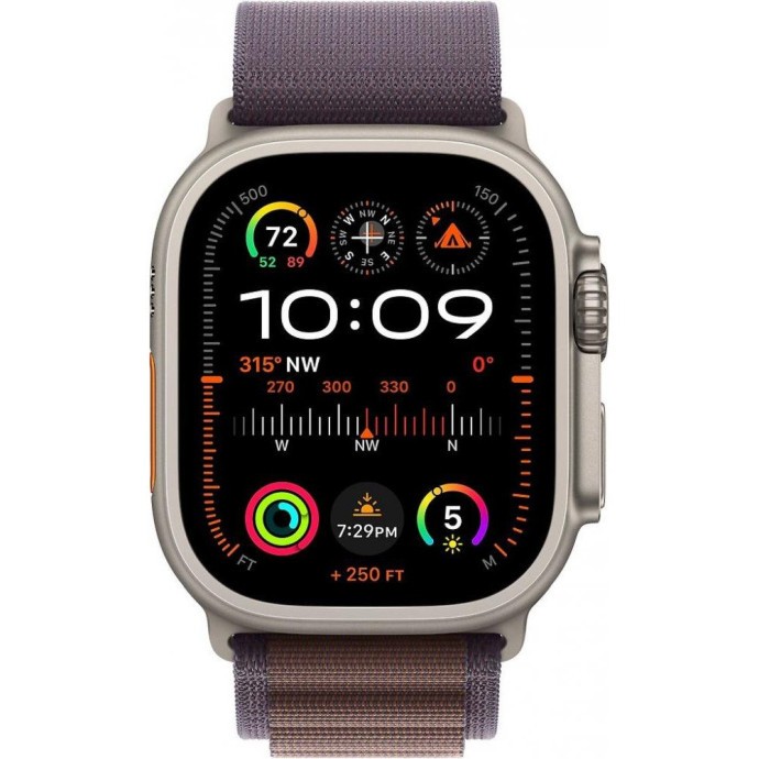 Смарт-часы Apple Watch Ultra 2 GPS + Cellular 49mm Titanium Case with Indigo Alpine Loop - Small (MRER3)  Фото №0