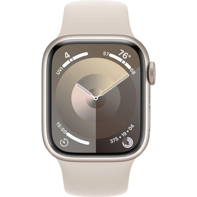 Смарт-часы Apple Watch Series 9 GPS + Cellular 45mm Starlight Alu. Case w. Starlight Sport Band - M/L (MRM93)  Фото №0