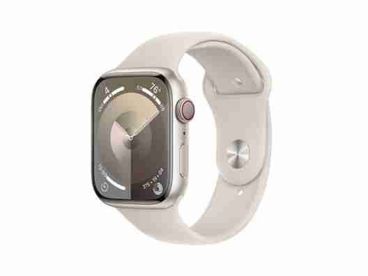 Смарт-часы Apple Watch Series 9 GPS + Cellular 45mm Starlight Alu. Case w. Starlight Sport Band - M/L (MRM93)  Фото №2
