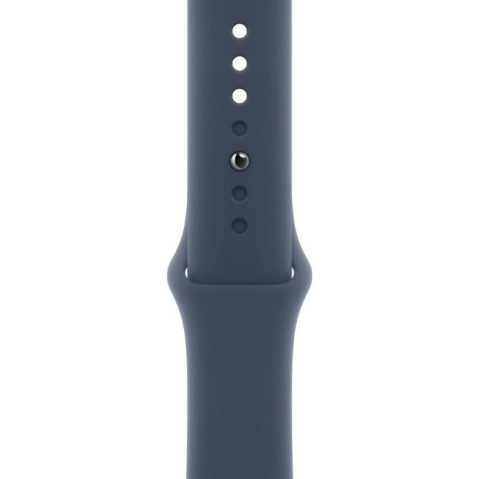 Смарт-часы Apple Watch Series 9 GPS + Cellular 45mm Silver S. Steel Case w. Storm Blue Sport Band - S/M (MRMN3)  Фото №1