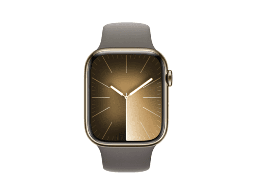 Смарт-часы Apple Watch Series 9 GPS + Cellular 45mm Gold S. Steel Case w. Clay Sport Band - S/M (MRMR3)  Фото №3