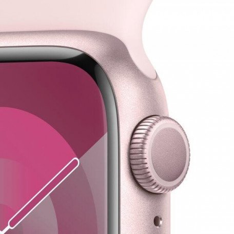 Смарт-часы Apple Watch Series 9 GPS + Cellular 45mm Aluminum Case w. Light Pink Sport Band - M/L (MRML3)  Фото №1