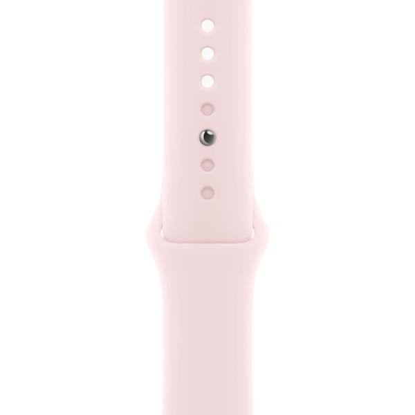 Смарт-годинник Apple Watch Series 9 GPS + Cellular 45mm Aluminum Case w. Light Pink Sport Band - M/L (MRML3)  Фото №2