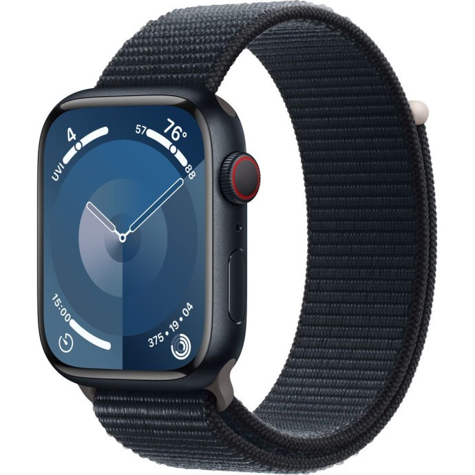 Смарт-часы Apple Watch Series 9 GPS + Cellular 45mm Midnight Alu. Case w. Midnight S. Loop (MRMF3)  Фото №0