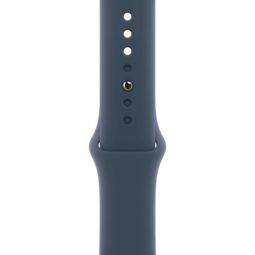 Смарт-годинник Apple Watch Series 9 GPS + Cellular 45mm Silver S. Steel Case w. Storm Blue S. Band - M/L (MRMP3)  Фото №1