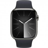 Смарт-годинник Apple Watch Series 9 GPS + Cellular 45mm Graphite S. Steel Case w. Midnight Sport Band - S/M (MRMV3)