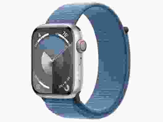 Смарт-часы Apple Watch Series 9 GPS + Cellular 45mm Silver Aluminum Case with Winter Blue Sport Loop (MRMJ3)  Фото №2
