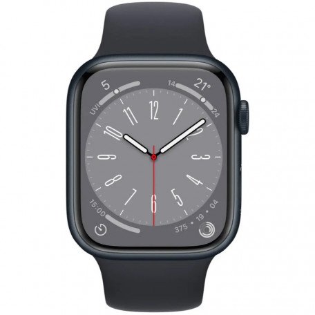 Смарт-годинник Apple Watch Series 8 GPS 45mm Midnight Aluminum Case w. Midnight Sport Band (MNP13)  Фото №0