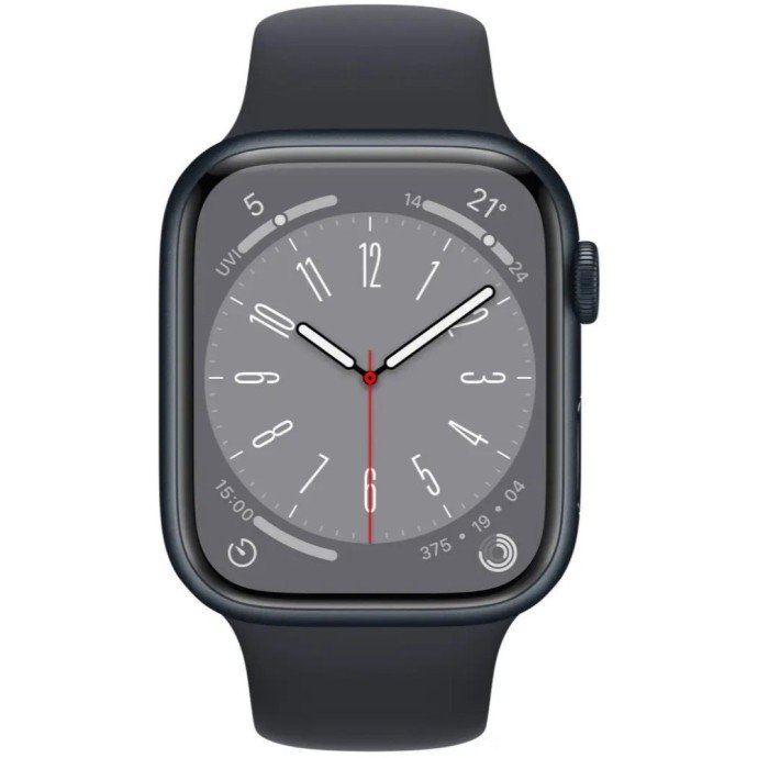 Смарт-часы Apple Watch Series 8 GPS 45mmчасы Apple Watch Series 8 GPS 45mm Midnight Aluminum Case w. Midnight Sport Band (MNP13)  Фото №0
