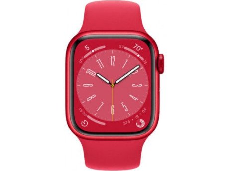 Смарт-годинник Apple Watch Series 8 GPS 45mm PRODUCT RED Aluminum Case w. PRODUCT RED S. Band - S/M (MNUR3)  Фото №3