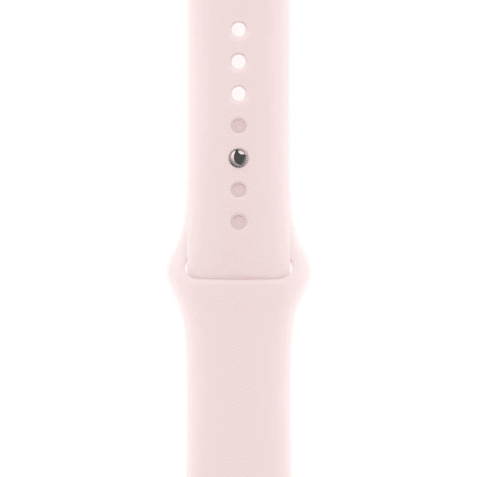 Смарт-годинник Apple Watch Series 9 GPS 41mm Pink Aluminum Case w. Light Pink S. Band - S/M (MR933)  Фото №1