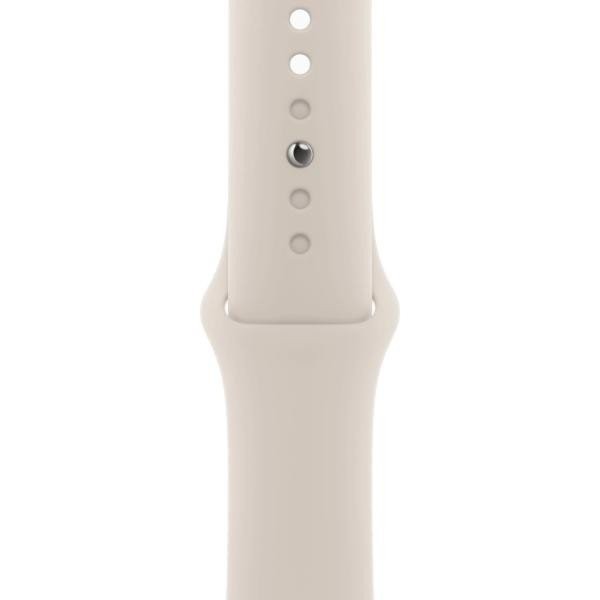 Смарт-часы Apple Watch Series 9 GPS 41mm Starlight Aluminum Case w. Starlight Sport Band - M/L (MR8U3)  Фото №2