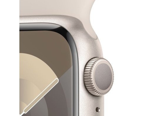 Смарт-часы Apple Watch Series 9 GPS 41mm Starlight Aluminum Case w. Starlight Sport Band - M/L (MR8U3)  Фото №5