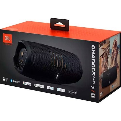 Портативна колонка JBL Charge 5 WI-FI Midnight Black (JBLCHARGE5WIFIBLK)  Фото №9