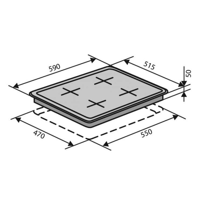 Варочная поверхность газовая Ventolux HSF 640-T3G CS (BK)  Фото №6