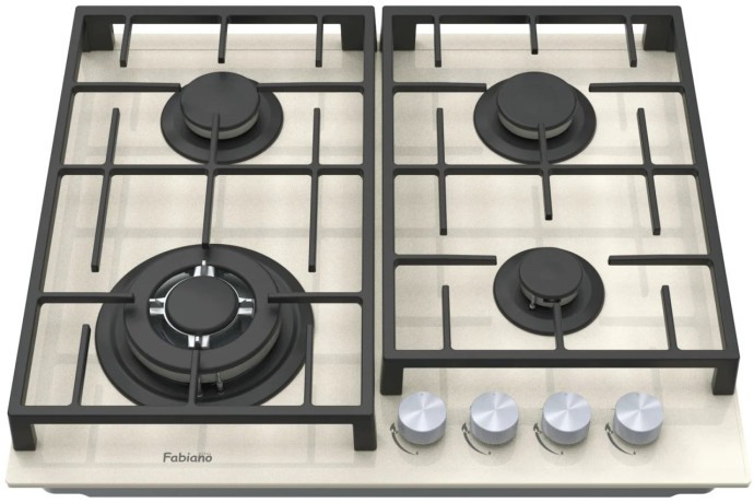 Варильна поверхня газова Fabiano FHG8244 VGHT Cream Glass  Фото №0