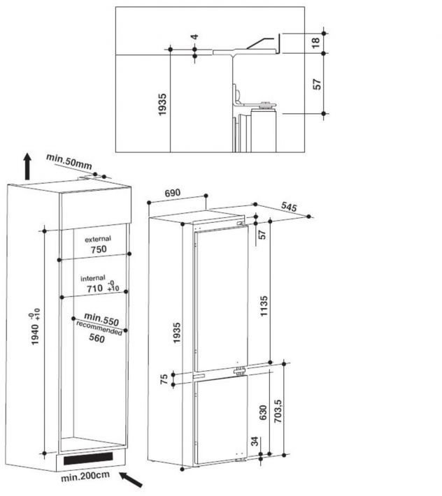 Холодильник з морозильною камерою Whirlpool SP40 800 EU  Фото №1