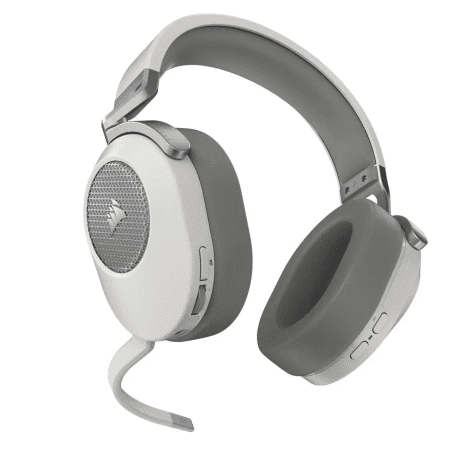 Навушники з мікрофоном Corsair HS65 Wireless White (CA-9011286)  Фото №2