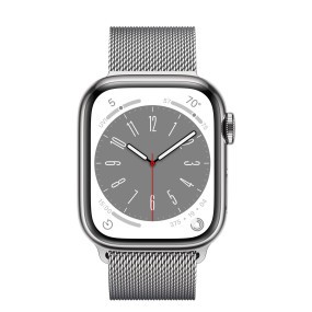 Смарт-часы Apple Watch Series 8 GPS + Cellular 41mm Silver Stainless Steel Case with Milanese Loop Silver (MNJ73/MNJ83)