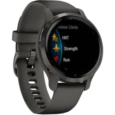 Смарт-годинник Garmin Venu 2S Slate Bezel with Graphite Case and Silicone Band (010-02429-10)  Фото №0