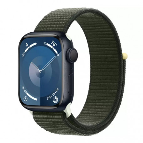 Смарт-часы Apple Watch Series 9 GPS 41mm Midnight Aluminum Case with Cyprus Sport Loop (MR9L3, MT573)  Фото №0