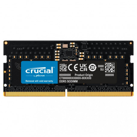 Память для ноутбуков Crucial 8 GB SO-DIMM DDR5 4800 MHz (CT8G48C40S5)