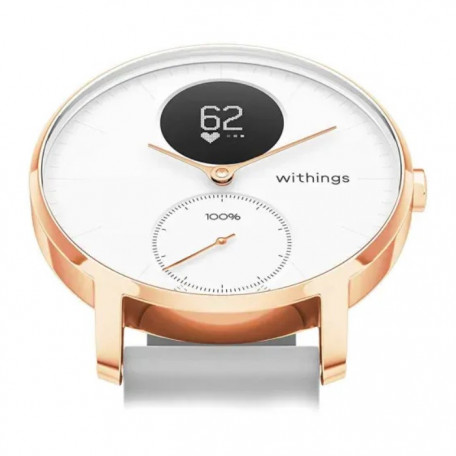 Смарт-годинник Withings Steel HR Watch 36mm White/Rose Gold with Grey Silicone Band (HWA03b-36white-RG-S.Grey)  Фото №2