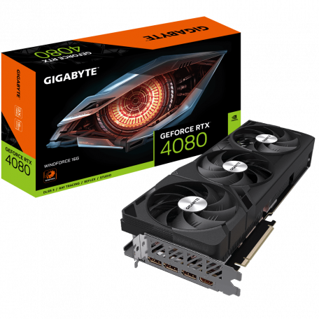 Відеокарта GIGABYTE GeForce RTX 4080 16 GB WINDFORCE (GV-N4080WF3-16GD)  Фото №0