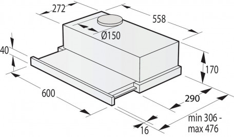 Вытяжка телескопическая Gorenje TH62E4X  Фото №0