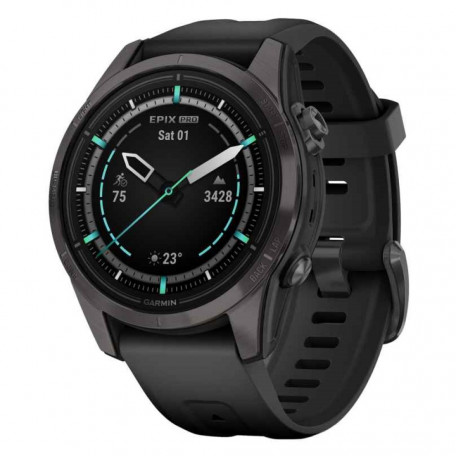 Смарт-часы Garmin Epix Pro Gen 2 Sapphire 42mm Carbon G. DLC Ti. with Black Band (010-02802-14/1)  Фото №0