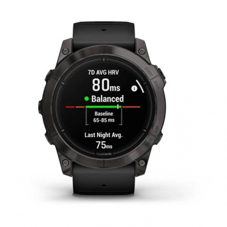 Смарт-часы Garmin Epix Pro Gen 2 Sapphire 51mm Carbon G. DLC Tit. with Black Band (010-02804-00/01)  Фото №4