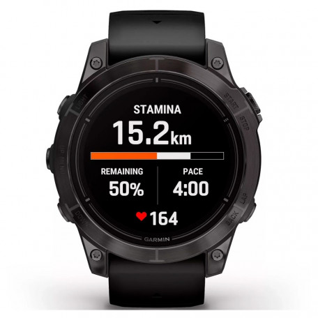 Смарт-годинник Garmin Epix Pro Gen 2 Sapphire 47mm Carbon G. DLC Tit. with Black Band (010-02803-10/11)