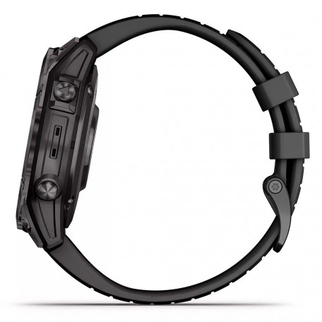 Смарт-годинник Garmin Epix Pro Gen 2 Sapphire 47mm Carbon G. DLC Tit. with Black Band (010-02803-10/11)  Фото №3