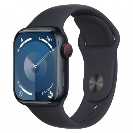 Смарт-часы Apple Watch Series 9 GPS Cellular 41mm Midnight Alu. Case w. Midnight Sport Band - S/M (MRHR3)  Фото №0