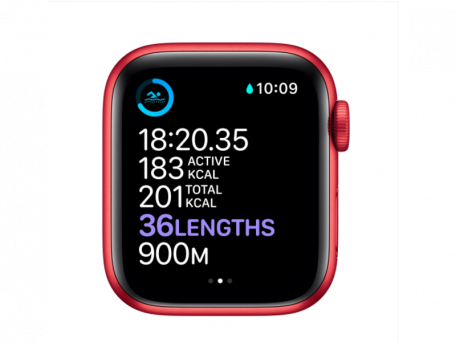 Смарт-часы Apple Watch Series 6 GPS 40mm (PRODUCT)RED Aluminum Case w. (PRODUCT)RED Sport B. (M00A3)  Фото №2