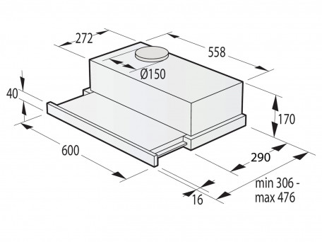 Витяжка телескопічна Gorenje TH64E4BG  Фото №0