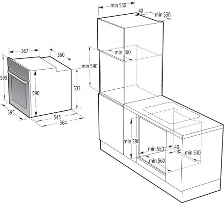 Духовка електрична Gorenje BPS6737E04DBG  Фото №1